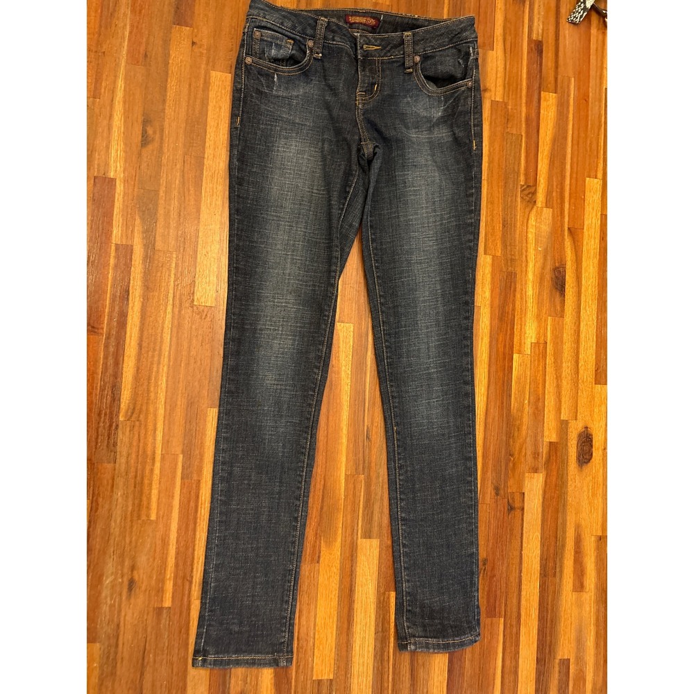 ZD Premium Skinny Jeans Womens 5 Dark Wash Excellent Contrast Stitch Denim